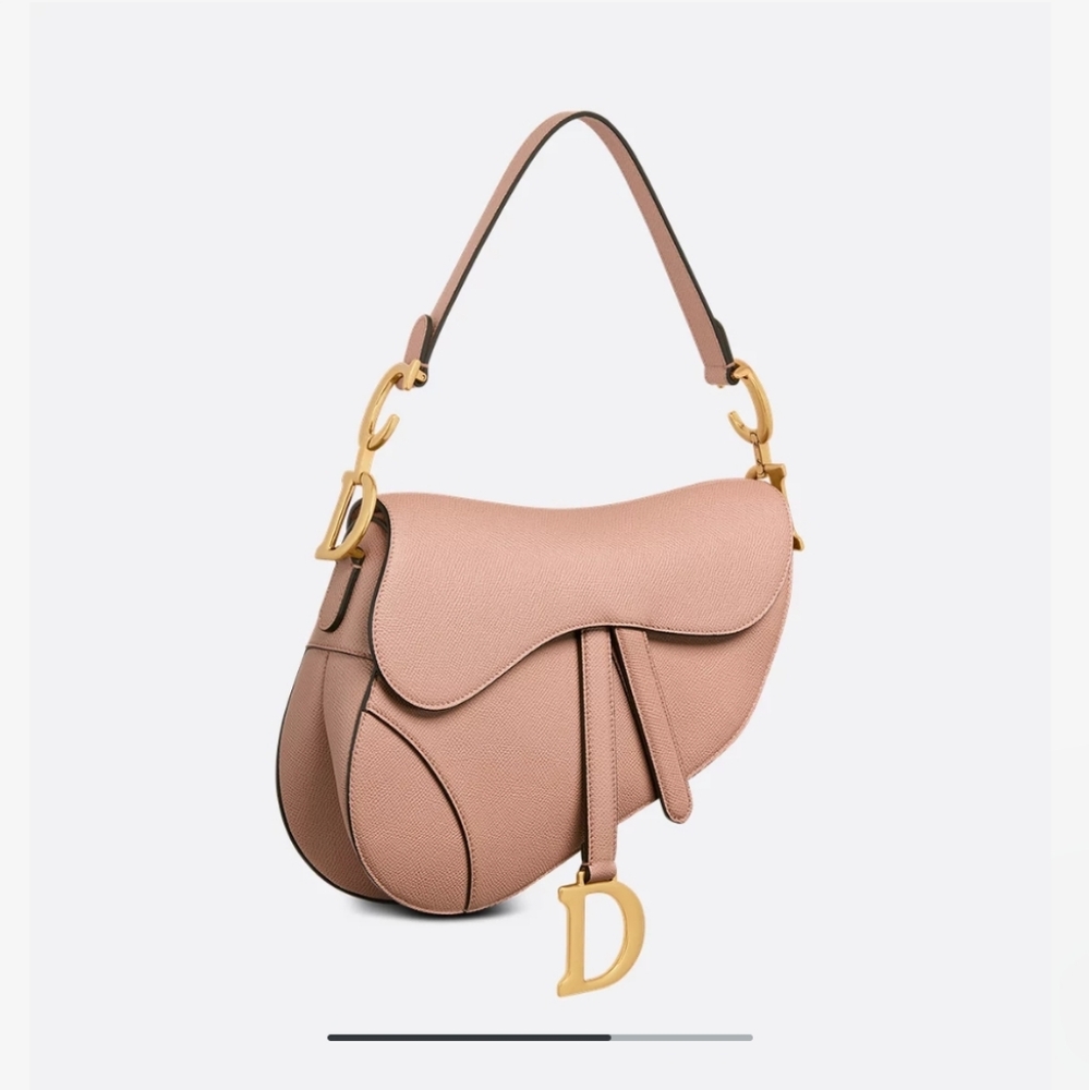 Dior Saddle Bag Blush Grained Calfskin